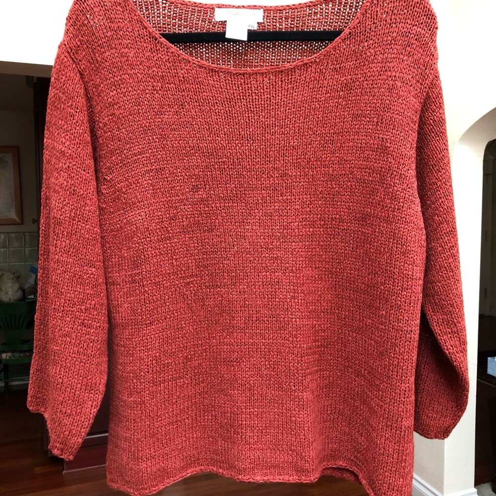 Coldwater Creek Rust knit sweater